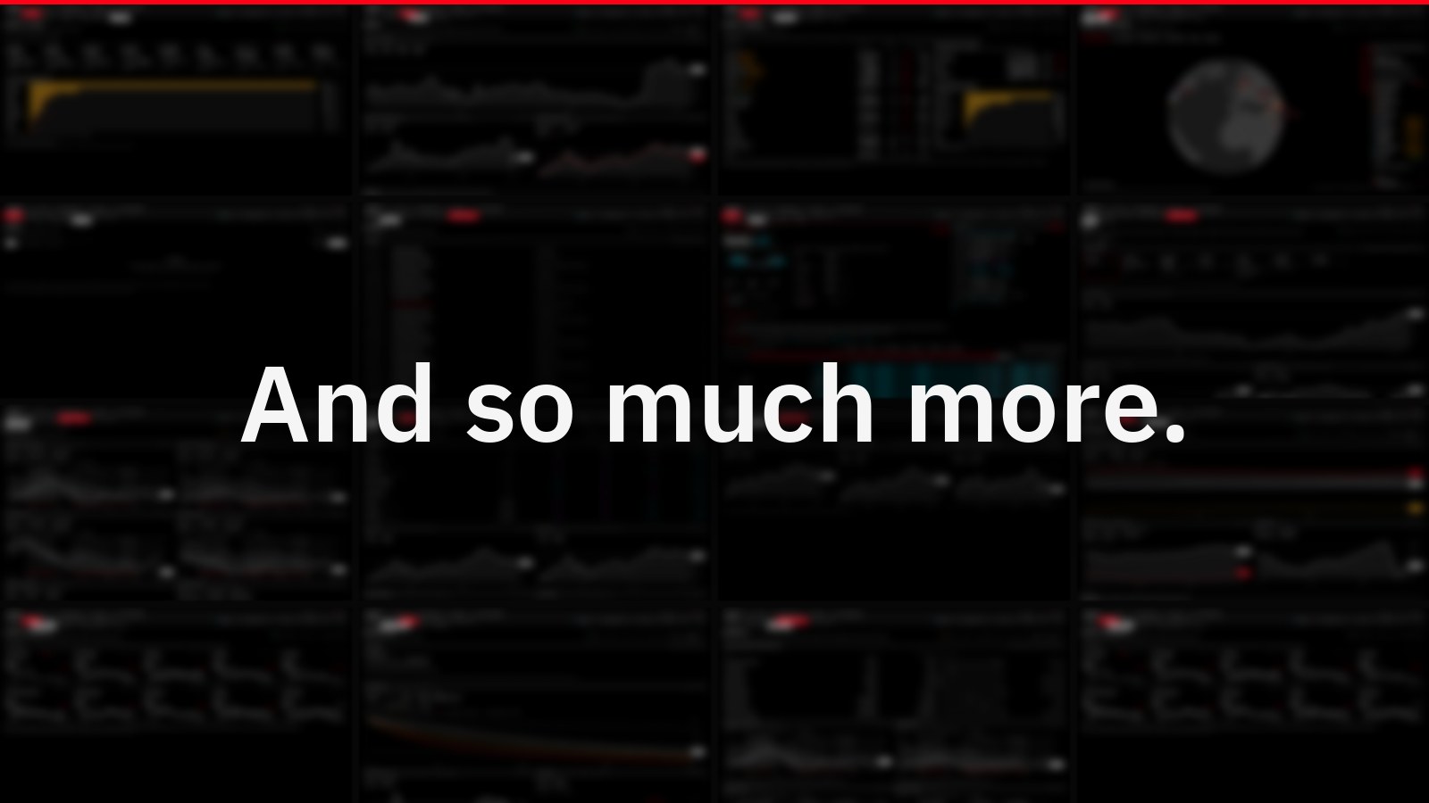 And so much more: a blurred grid of the terminal's other screens.
